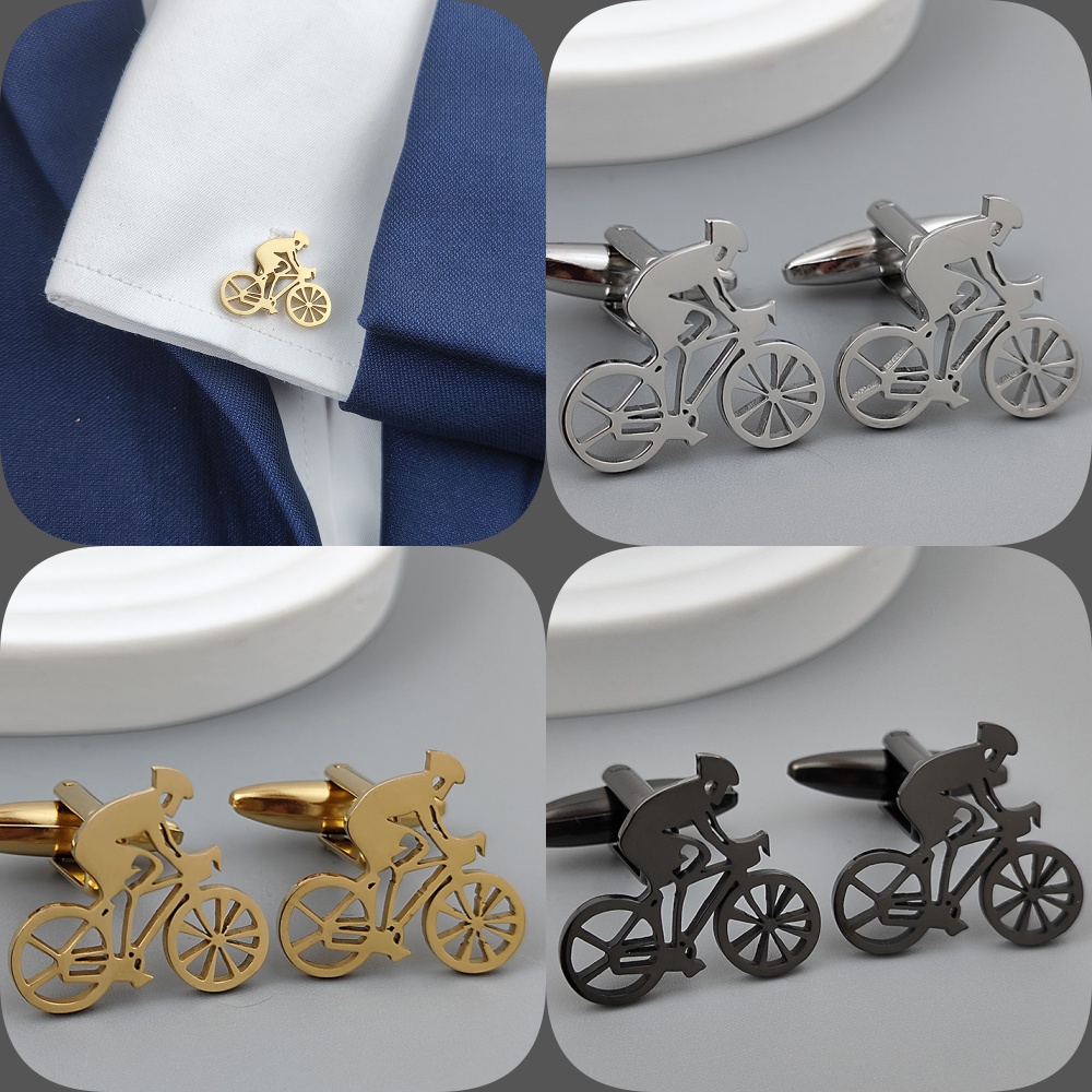 Men'S Formal Wear Accessories - Gemelos chapados en oro para bicicleta