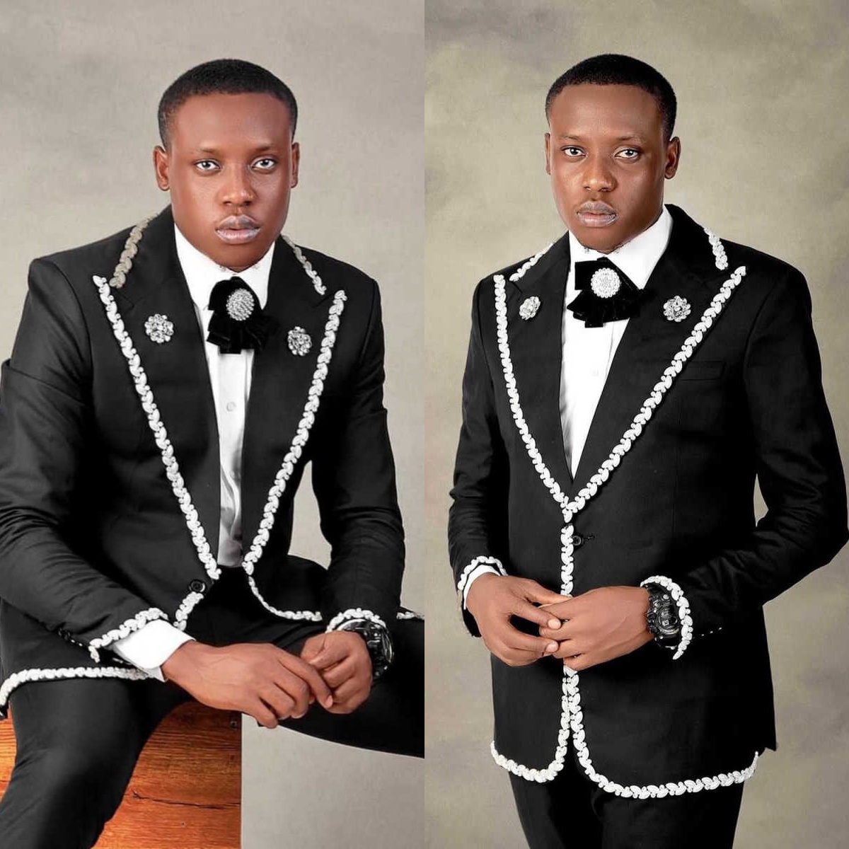 Men'S Holiday Formal Wear - Pantalones de cristal para hombre, trajes