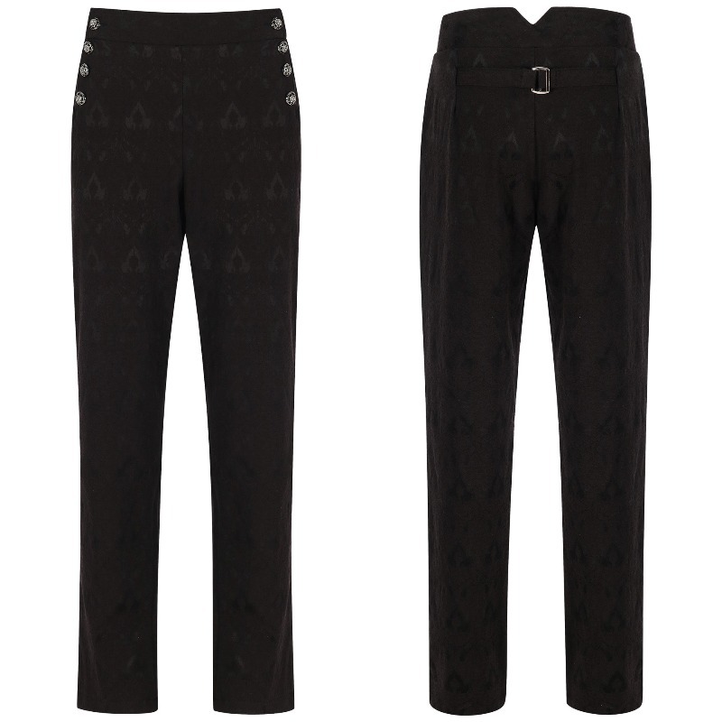 Men'S Formal Style - Pantalones de Traje Steampunk Vintage para