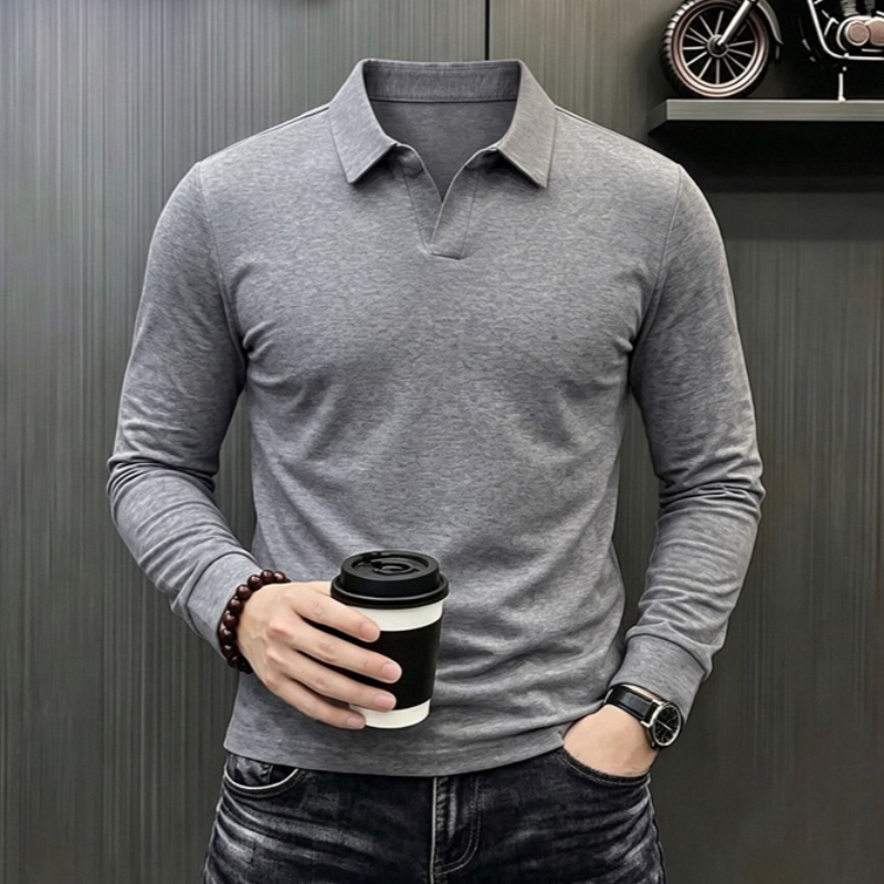 Men'S Formal Style - Camiseta de Manga Larga Casual de