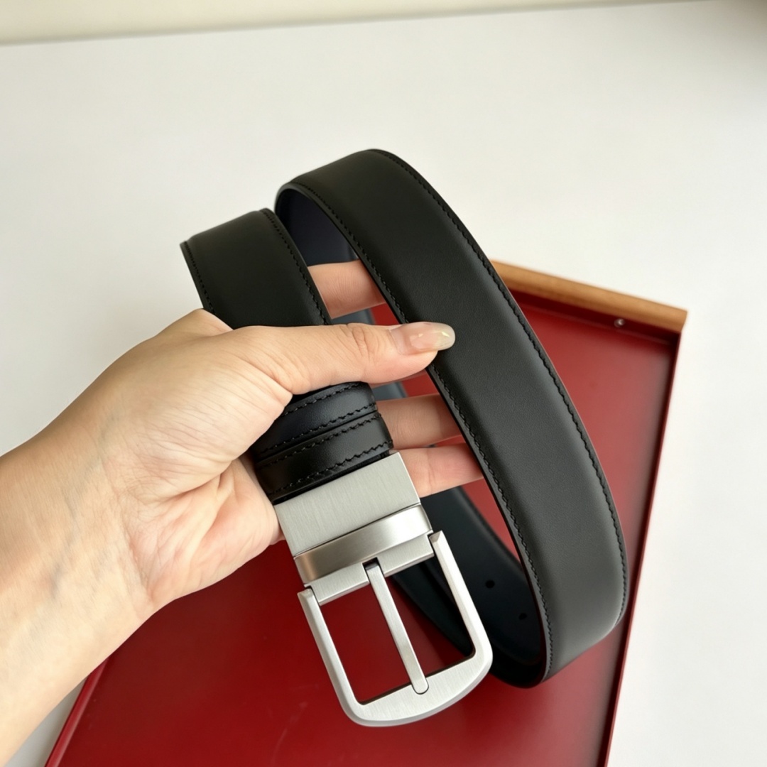 Men'S Holiday Formal Wear - Cinturón de Cuero Genuino Reversible para
