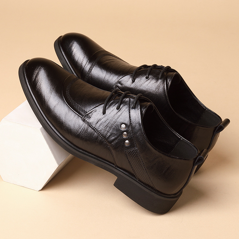 Zapatos Oxford de cuero con de - Men Formal Wear Dress reseña y precio