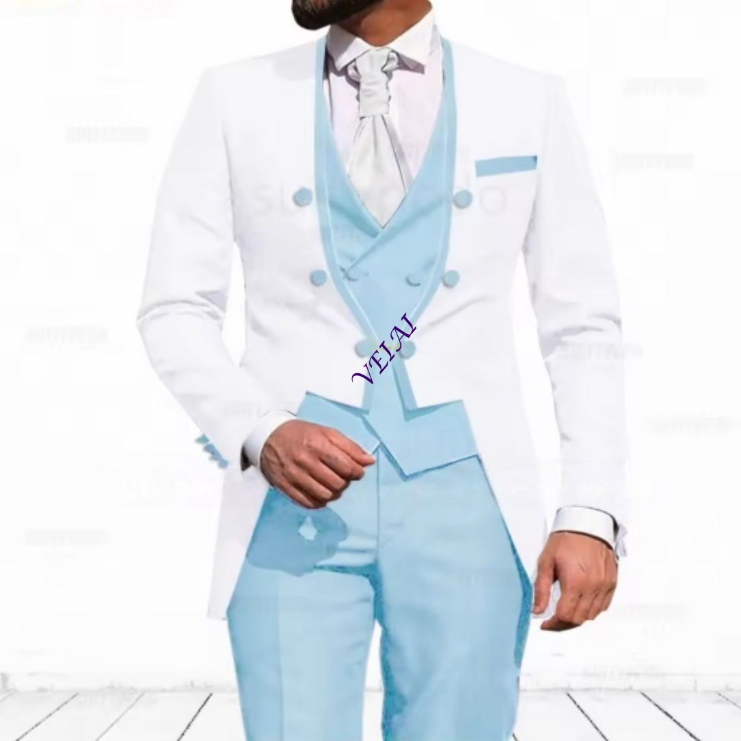Traje de 3 Piezas Azul Cielo P - Men'S Formal Wear reseña y precio