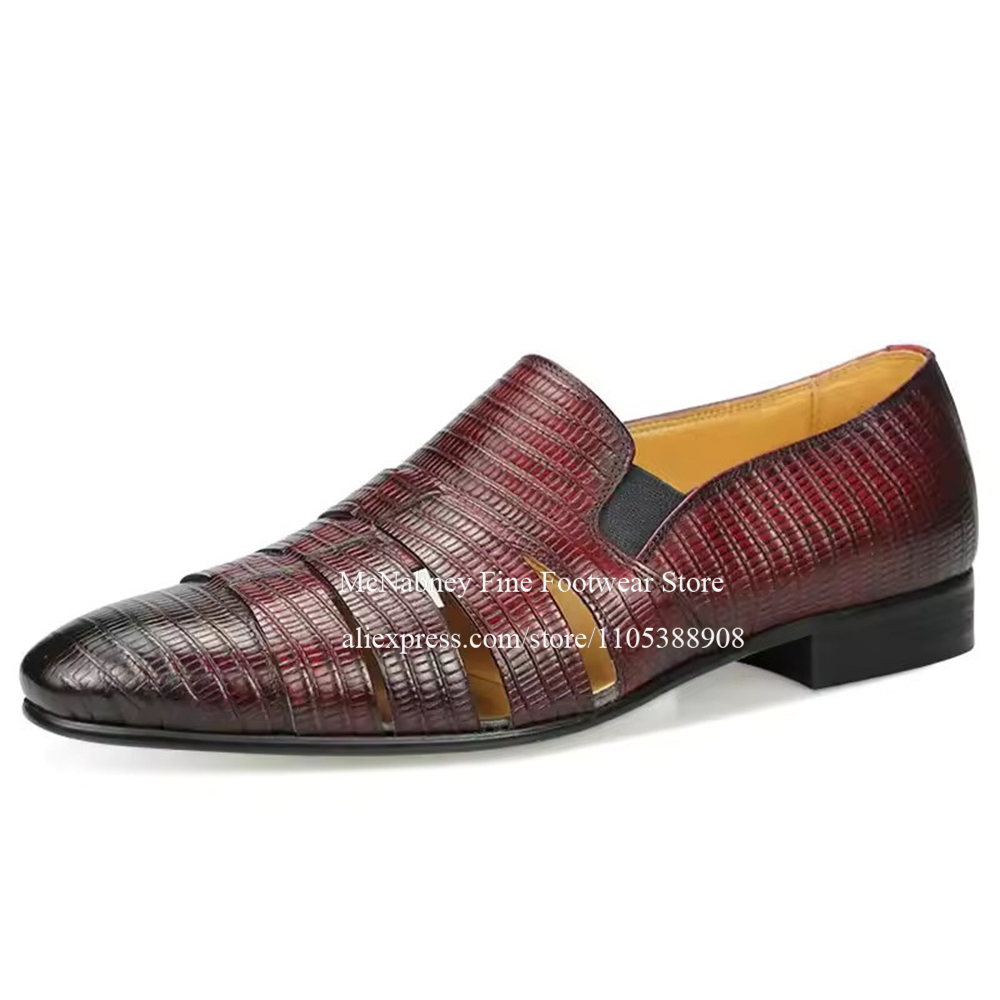 Mocasines de Cuero de Lagarto  - Men Formal Wear Dress reseña y precio