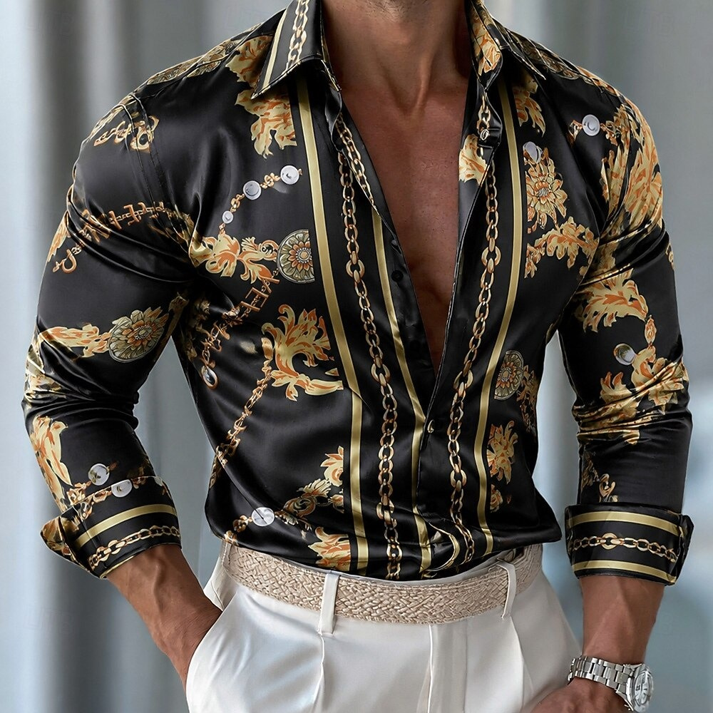 Camisa de satén floral para ho - Men'S Holiday Formal Wear reseña y precio