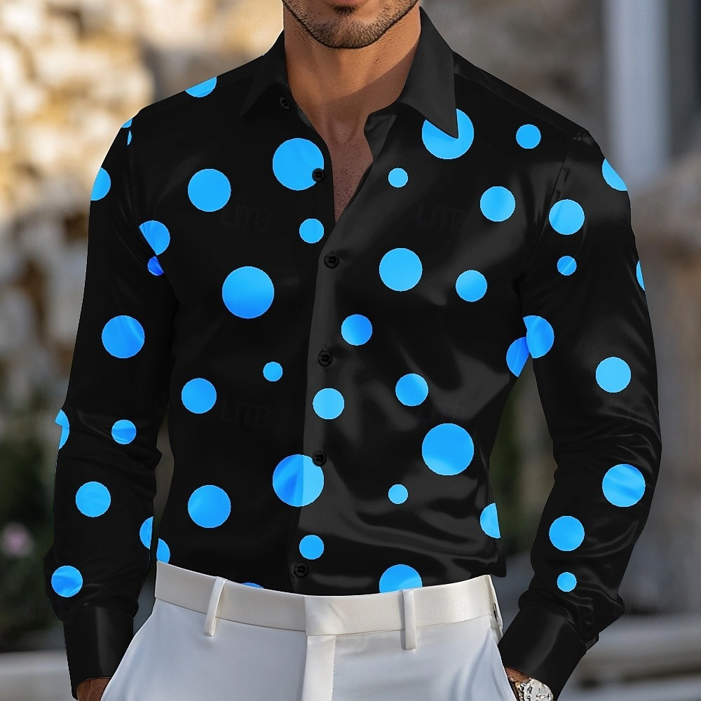 Camisa de lunares geométrica p - Men'S Holiday Formal Wear reseña y precio