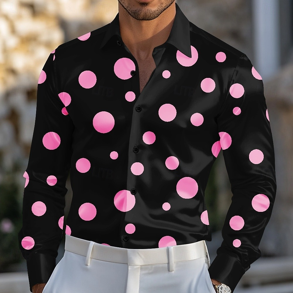 Camisa de lunares geométrica p - Men'S Holiday Formal Wear reseña y precio
