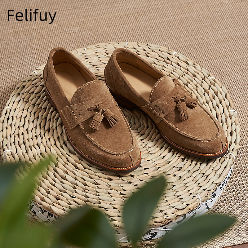 Nuevos mocasines planos marron - Men Formal Wear Dress reseña y precio