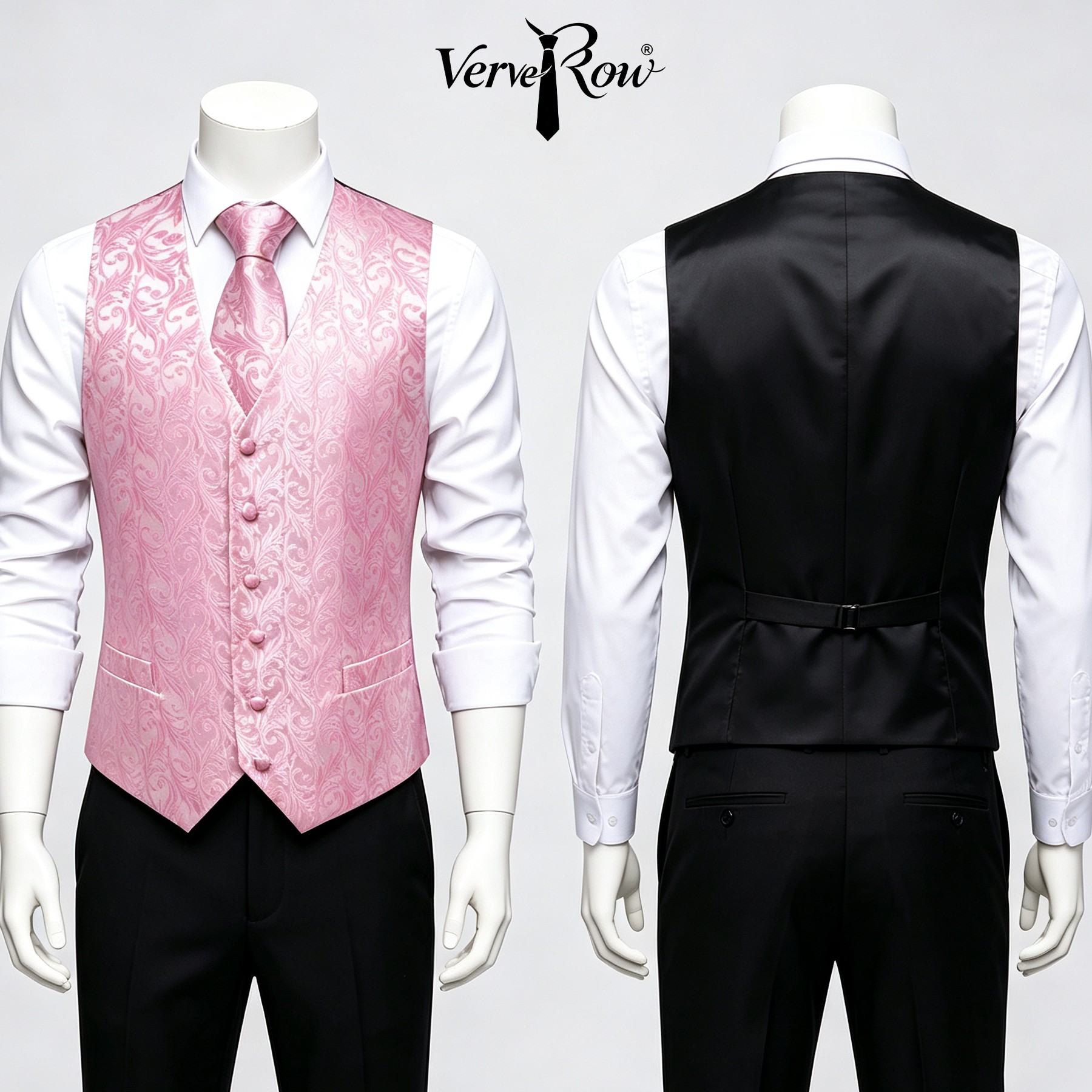 Corbata rosa para hombre, pañu - Men'S Formal Wear Accessories reseña y precio